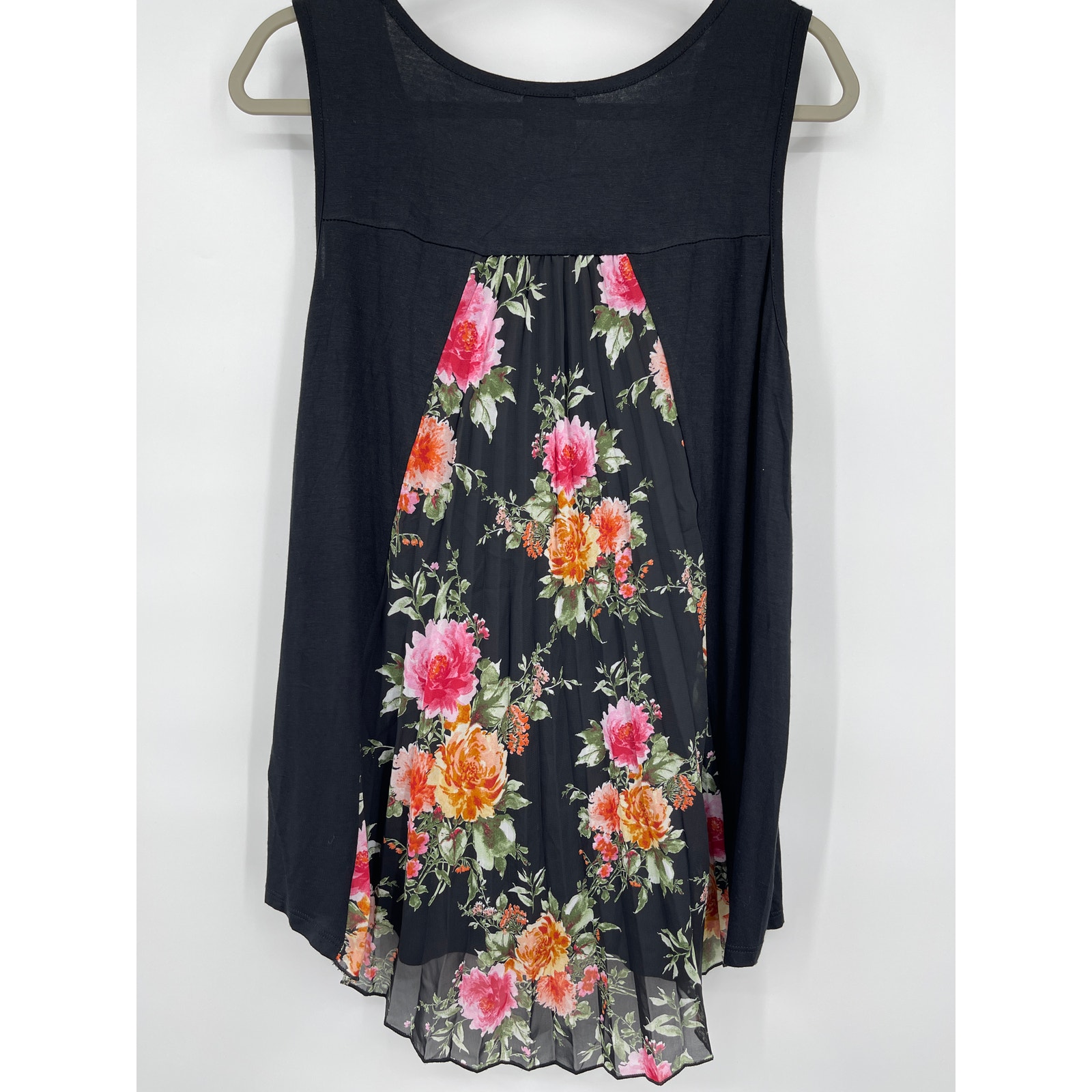 Sirenlily Maternity Womens Black Floral Back Sleeveless Blouse Shirt Top New Xl — image 2 of 8